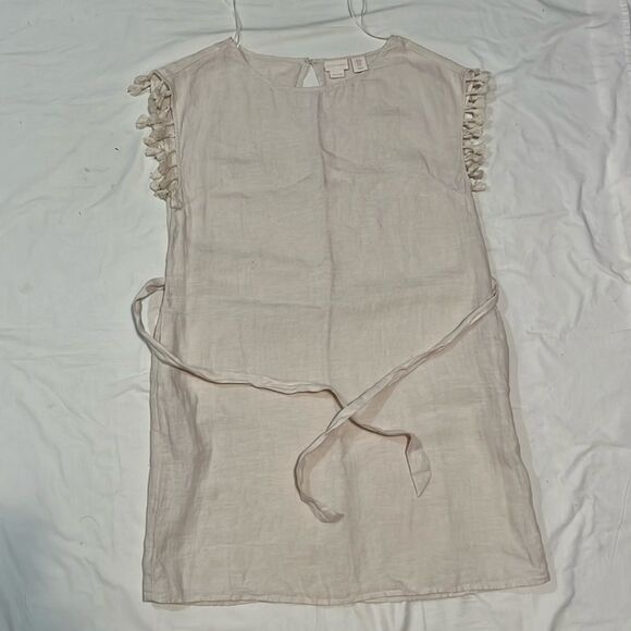Rachel Ashwell Cream Simple Linen Dress - Picture 1 of 7